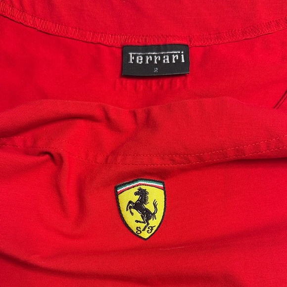 Ferrari Red Womens' Short Sleeve Tee with Shield Logo Size 2 - great condition - Picture 8 of 12